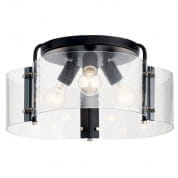 Thoreau 18" 3 Light Semi Flush Black потолочный светильник 42955BK Kichler