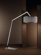 Ginevra Arco Pleated Shade Chrome Floor Lamp торшер Younique Plus GNV.ARC S/PL A.CHR