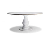 Gray Круглый стол с основанием из керамогранита и деревянной столешницей Gervasoni