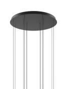 основание на четырнадцать подвесных светильников черного цвета