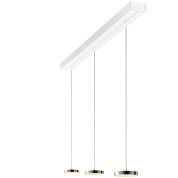 подвесной светильник с вертикальными подвесами и металлическими элементами