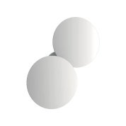 настенный двойной светильник с двумя круглыми плафонами белого цвета