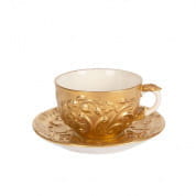 Taormina gold tea cup & saucer чашка, Villari