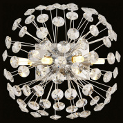 потолочный светильник с прозрачными хрустальными элементами в виде шара