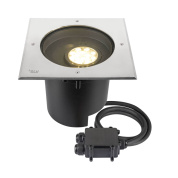 квадратный глубокий встраиваемый в грунт уличный светильник