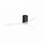 32040WP Faro MINI TUBE FAN Shiny black/transparent ceiling fan with DC motor SMART люстра-вентилятор блестящий черный