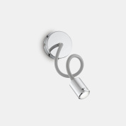 настенный спот с хромированным корпусом и изогнутым держателем