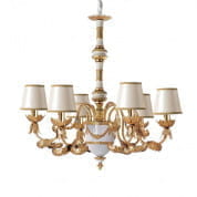 Josephine chandelier - 6 lights - white & gold люстра, Villari