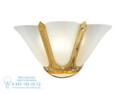 Lady Позолоченный настенный светильник с белым стеклом Possoni Illuminazione 1911/A3