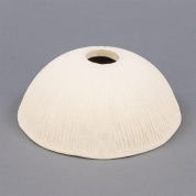 керамический купольный плафон матовый белый с рельефом