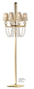 напольный торшер с группой абажуров на высокой стойке