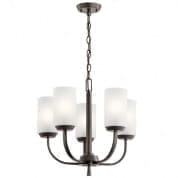 Kennewick 5 Light Chandelier with Etched Glass Olde Bronze люстра 52386OZ Kichler