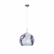 подвесной светильник с шарообразным плафоном фиолетового стекла