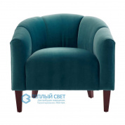 Misha Accent Chair Peacock Velvet Dark Walnut мягкое сиденье Arteriors 8130
