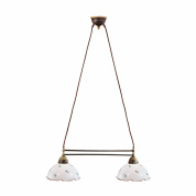 Kolarz NONNA 731.82.70 люстра состаренная латунь длина 64cm высота 21cm мин. высота 31cm макс. высота 100cm 2 лампы e27