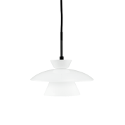 подвесной светильник с многоуровневым белым плафоном в скандинавском стиле