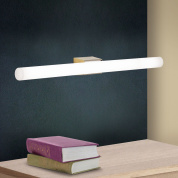 настенный светильник-подсветка с линейным корпусом в оттенке старой латуни