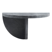 настенный приставной столик с полукруглой столешницей из камня