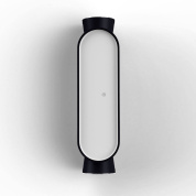 уличный настенный светильник цилиндрической формы с чёрным корпусом