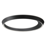 крупный потолочный светильник черного цвета с LED