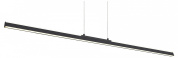 подвесной линейный светильник в чёрном цвете с направленным освещением вниз