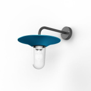 настенное бра с отражателем синего цвета