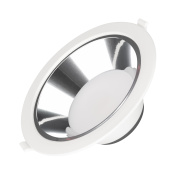 встраиваемый потолочный даунлайт круглой формы с широким отражателем и переключаемой цветовой температурой