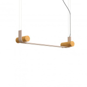 подвесной светильник с вытянутой перекладиной и двумя световыми модулями