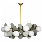 подвесная люстра с шарообразными плафонами на штанге