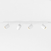 спот с четырьмя направленными световыми модулями на планке матовый белый