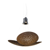 подвесной светильник с бронзовым перфорированным плафоном IP40