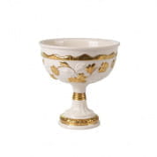 Taormina white & gold footed fruit bowl 0007193-402 чаша, Villari