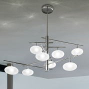 Metal Lux Dolce SP 8L асимметричный подвесной светильник хром; сатиновый белый 260.188.07
