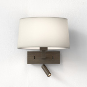 настенный светильник для чтения с полукруглым абажуром бронза