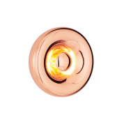 настенный светильник с медным отражателем и открытой лампой