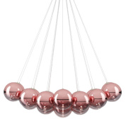 дизайнерская люстра с розовыми золотыми элементами из стекла