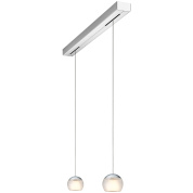 подвесной светильник с двумя плафонами из матового стекла