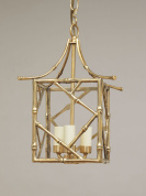 подвесной фонарь с латунным каркасом в форме решётки