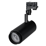 трековый прожектор черный цилиндрический для трехфазного шинопровода 4TRA