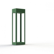 садовый светильник зеленого цвета с прямоугольным алюминиевым корпусом