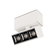 магнитный трековый светильник чёрного цвета с тройным модулем для системы MAG-45 24V