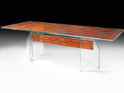 PARIGI Прямоугольный стол из дерева и стекла для гостиной VGnewtrend