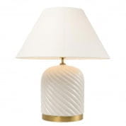 Настольная лампа Savona белая керамика с абажуром 110908 Eichholtz