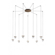 люстра на девять плафонов бронзовая