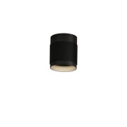 потолочный светильник цилиндрической формы, чёрный корпус, IP20