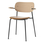 71145-004345 Audo Copenhagen Co Chair Обеденный стул Co, чёрный, стальной, с подлокотником, Dakar 0250/натуральный дуб