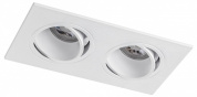 двойной встраиваемый потолочный светильник белый