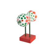 2876-4000 Design Stockholm House Birds 1967 Статуэтка птицы с красной подставкой и пёстрым узором