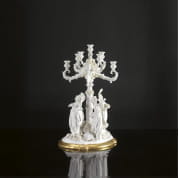 Bacchantes candelabra - 9 arms - white & gold канделябр, Villari
