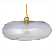 подвесной светильник с овальным стеклянным плафоном хамелеонового золотистого цвета